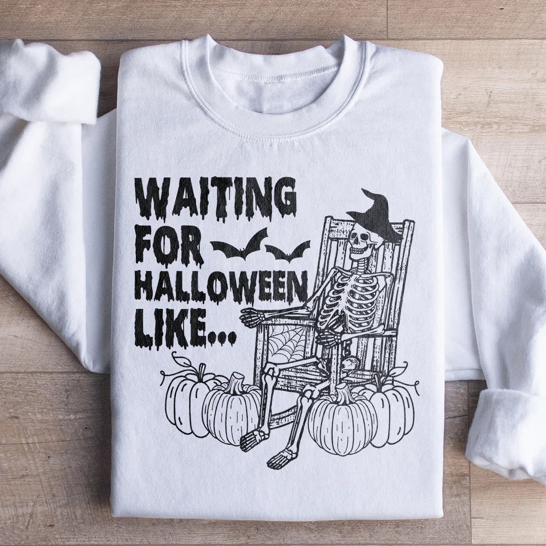 Waiting For Halloween Like Sweatshirt Peachy Sunday