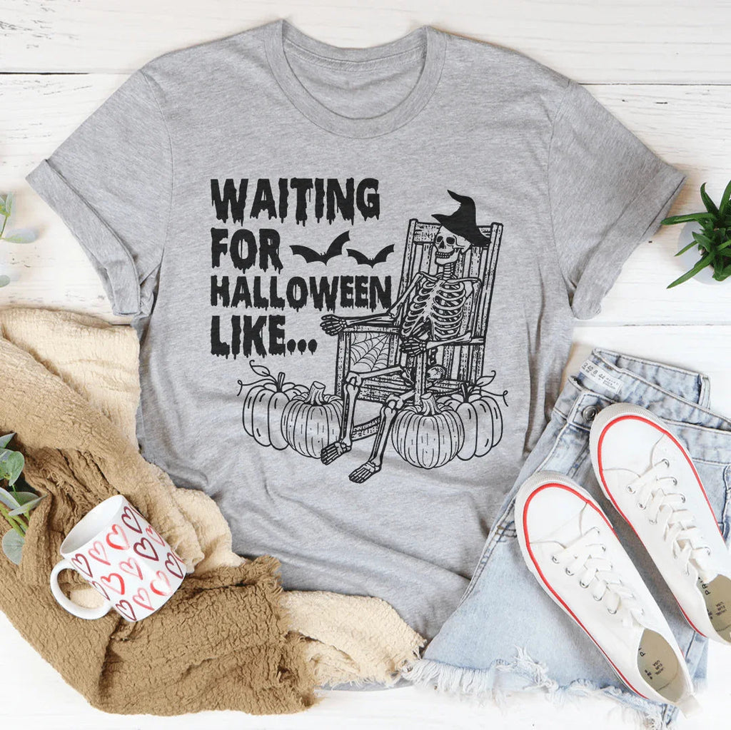 Waiting For Halloween Like Tee Peachy Sunday