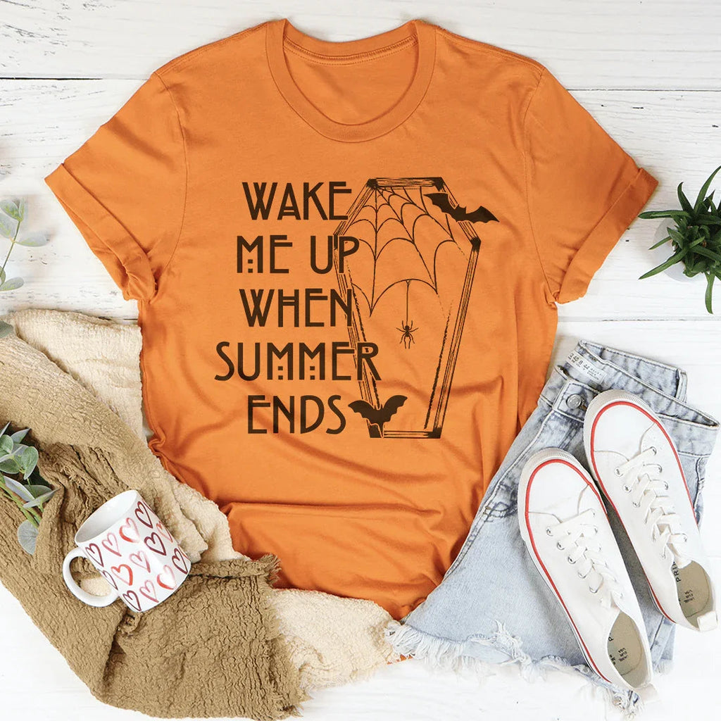Wake Me Up When Summer Ends Tee Peachy Sunday