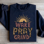 Wake Pray Grind Sweatshirt Peachy Sunday