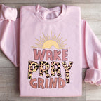 Wake Pray Grind Sweatshirt Peachy Sunday