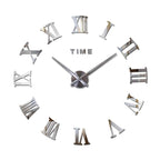 Wall Clock Promotion New Home Decor Large Roman Mirror 3D Wall Clock Mirror Surface Decorative Clock Large Wall Sticker Clock for Living Room Bedroom Office Home Decorations Fashion  Modern Quartz Clocks Living Room  Sticker Watch Stevvex