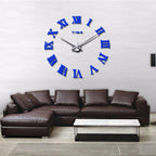 Wall Clock Promotion New Home Decor Large Roman Mirror 3D Wall Clock Mirror Surface Decorative Clock Large Wall Sticker Clock for Living Room Bedroom Office Home Decorations Fashion  Modern Quartz Clocks Living Room  Sticker Watch Stevvex