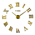 Wall Clock Promotion New Home Decor Large Roman Mirror 3D Wall Clock Mirror Surface Decorative Clock Large Wall Sticker Clock for Living Room Bedroom Office Home Decorations Fashion  Modern Quartz Clocks Living Room  Sticker Watch Stevvex