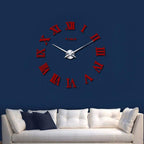 Wall Clock Promotion New Home Decor Large Roman Mirror 3D Wall Clock Mirror Surface Decorative Clock Large Wall Sticker Clock for Living Room Bedroom Office Home Decorations Fashion  Modern Quartz Clocks Living Room  Sticker Watch Stevvex