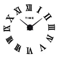 Wall Clock Promotion New Home Decor Large Roman Mirror 3D Wall Clock Mirror Surface Decorative Clock Large Wall Sticker Clock for Living Room Bedroom Office Home Decorations Fashion  Modern Quartz Clocks Living Room  Sticker Watch Stevvex
