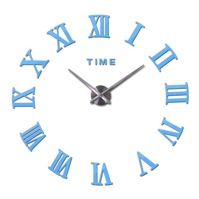 Wall Clock Promotion New Home Decor Large Roman Mirror 3D Wall Clock Mirror Surface Decorative Clock Large Wall Sticker Clock for Living Room Bedroom Office Home Decorations Fashion  Modern Quartz Clocks Living Room  Sticker Watch Stevvex