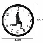 Wall Clock Silly Walk Wall Clock Comedy Creative Artwork Sweep Seconds Silent Funny Modern Silent Wall Watch Clock for Living Room Decor  Comedian Home Decor Novelty Wall Watch Funny Walking Silent Mute Clock