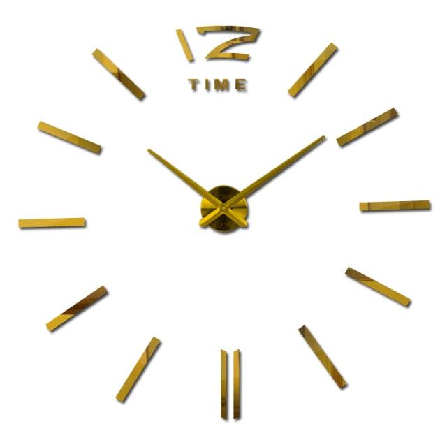 Wall Clock Watch Clocks 3D Frameless Wall Clock Large Stickers Wall Decoration for Living Room Bedroom 3D Acrylic Mirror Stickers Living Room Quartz Needle Europe Stevvex