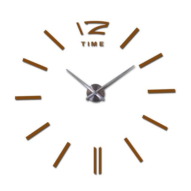 Wall Clock Watch Clocks 3D Frameless Wall Clock Large Stickers Wall Decoration for Living Room Bedroom 3D Acrylic Mirror Stickers Living Room Quartz Needle Europe Stevvex