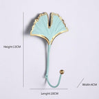 Wall Coat Rack Clothes Hanger Home Decoration Accessories Wall Hooks for Hanging Clothes Blue Leaves/Golden Leaves Home Storage Decorative Leaves Iron Hooks Tropic Plant Wall Mounted Single Clothes Hangers Decorative Hanger Hanging Hooks Stevvex