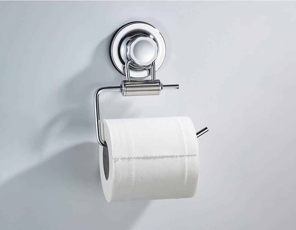Wall Mount Toilet Paper Holder Bathroom Kitchen Roll Paper Accessory Tissue Towel Holders Toilet Suction Cup Toilet Paper Holder – Wall Mount Stainless Steel Tissue Roll Dispenser For Bathroom AND Kitchen Stevvex