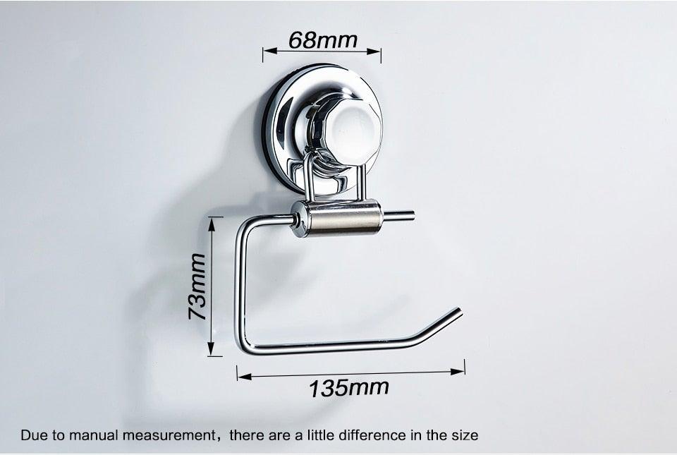 Wall Mount Toilet Paper Holder Bathroom Kitchen Roll Paper Accessory Tissue Towel Holders Toilet Suction Cup Toilet Paper Holder – Wall Mount Stainless Steel Tissue Roll Dispenser For Bathroom AND Kitchen Stevvex