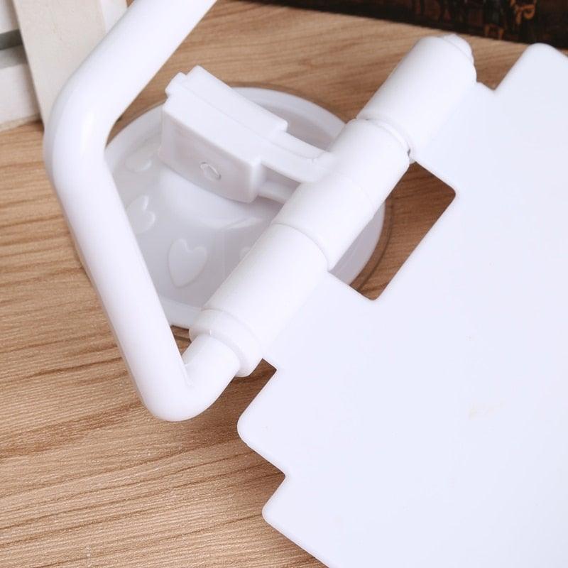 Wall Mounted Plastic Suction Cup Bathroom Toilet Paper Roll Holder With Cover Toilet Tissue Roll Holders Dispenser And Hangers Wall Mounted For Bathroom And Kitchen Stevvex