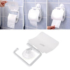 Wall Mounted Plastic Suction Cup Bathroom Toilet Paper Roll Holder With Cover Toilet Tissue Roll Holders Dispenser And Hangers Wall Mounted For Bathroom And Kitchen Stevvex