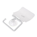 Wall Mounted Plastic Suction Cup Bathroom Toilet Paper Roll Holder With Cover Toilet Tissue Roll Holders Dispenser And Hangers Wall Mounted For Bathroom And Kitchen Stevvex