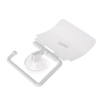 Wall Mounted Plastic Suction Cup Bathroom Toilet Paper Roll Holder With Cover Toilet Tissue Roll Holders Dispenser And Hangers Wall Mounted For Bathroom And Kitchen Stevvex