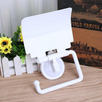 Wall Mounted Plastic Suction Cup Bathroom Toilet Paper Roll Holder With Cover Toilet Tissue Roll Holders Dispenser And Hangers Wall Mounted For Bathroom And Kitchen Stevvex