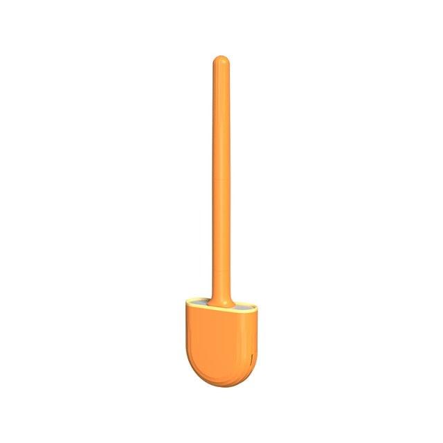 Wall-Mounted Silicone Toilet Brush Wash Toilet Accessories With Holder Soft Bristles Brushes Set Bathroom Cleaning Tool Toilet Brush Set Silicone Toilet Brush With Holder Wall Mounted With Toilet Bowl Brush And Holder Bendable Brush Head Holder Stevvex