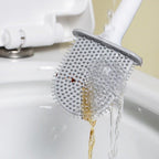 Wall-Mounted Silicone Toilet Brush Wash Toilet Accessories With Holder Soft Bristles Brushes Set Bathroom Cleaning Tool Toilet Brush Set Silicone Toilet Brush With Holder Wall Mounted With Toilet Bowl Brush And Holder Bendable Brush Head Holder Stevvex