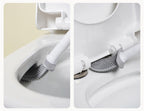 Wall-Mounted Silicone Toilet Brush Wash Toilet Accessories With Holder Soft Bristles Brushes Set Bathroom Cleaning Tool Toilet Brush Set Silicone Toilet Brush With Holder Wall Mounted With Toilet Bowl Brush And Holder Bendable Brush Head Holder Stevvex