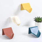 Wall-suction Drain Soap Dish Decorative Drainage Soap Holder Soap Holder Storage Container Home Bathroom Kitchen Accessories Self Adhesive Soap Drain Rack Soap Holder with Hook Wall Mount Soap Dish with Hook Sponge Soap Draining Tray Plate Stevvex