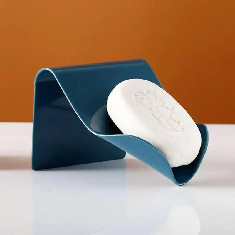 Wall-suction Drain Soap Dish Decorative Drainage Soap Holder Soap Holder Storage Container Home Bathroom Kitchen Accessories Self Adhesive Soap Drain Rack Soap Holder with Hook Wall Mount Soap Dish with Hook Sponge Soap Draining Tray Plate Stevvex