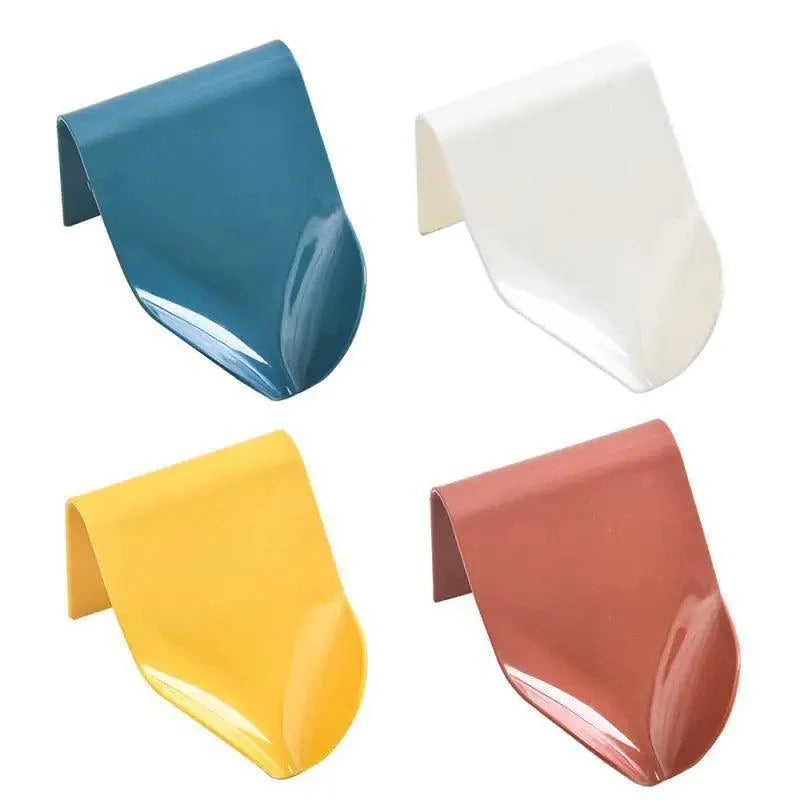 Wall-suction Drain Soap Dish Decorative Drainage Soap Holder Soap Holder Storage Container Home Bathroom Kitchen Accessories Self Adhesive Soap Drain Rack Soap Holder with Hook Wall Mount Soap Dish with Hook Sponge Soap Draining Tray Plate Stevvex