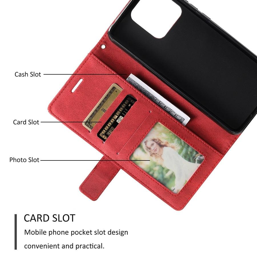 Wallet Flip Leather Case For Xiaomi Redmi 10 10A 10C 9 9A 9C 9T Note 11S 11 Pro 10S 10 Pro 9 Pro 8T 7 Poco X4 GT M4 Pro F4 11T Flip Wallet Case With Magnetic Closure Card Slots  Wrist Strap Protective Case Stevvex