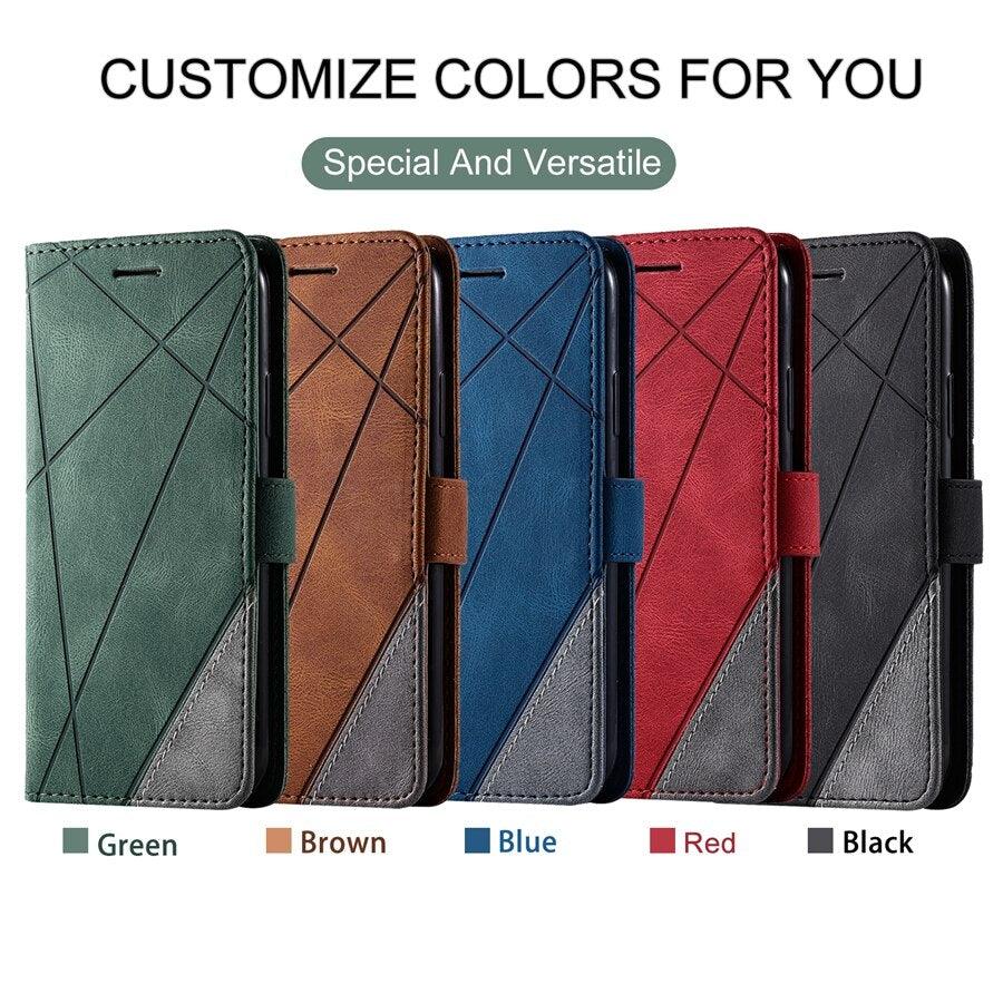 Wallet Flip Leather Case For Xiaomi Redmi 10 10A 10C 9 9A 9C 9T Note 11S 11 Pro 10S 10 Pro 9 Pro 8T 7 Poco X4 GT M4 Pro F4 11T Flip Wallet Case With Magnetic Closure Card Slots  Wrist Strap Protective Case Stevvex