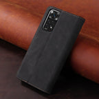 Wallet Flip Leather Case For Xiaomi Redmi 10 10C 9A 9C 9T Note 11 Pro 10S 10 Pro 9 Pro 8T 7 Poco F3 X3 X4 Pro M3 M4 Pro M5s 11T Leather Finish Inbuilt Stand & Pockets Wallet Style Flip Back Case Stevvex