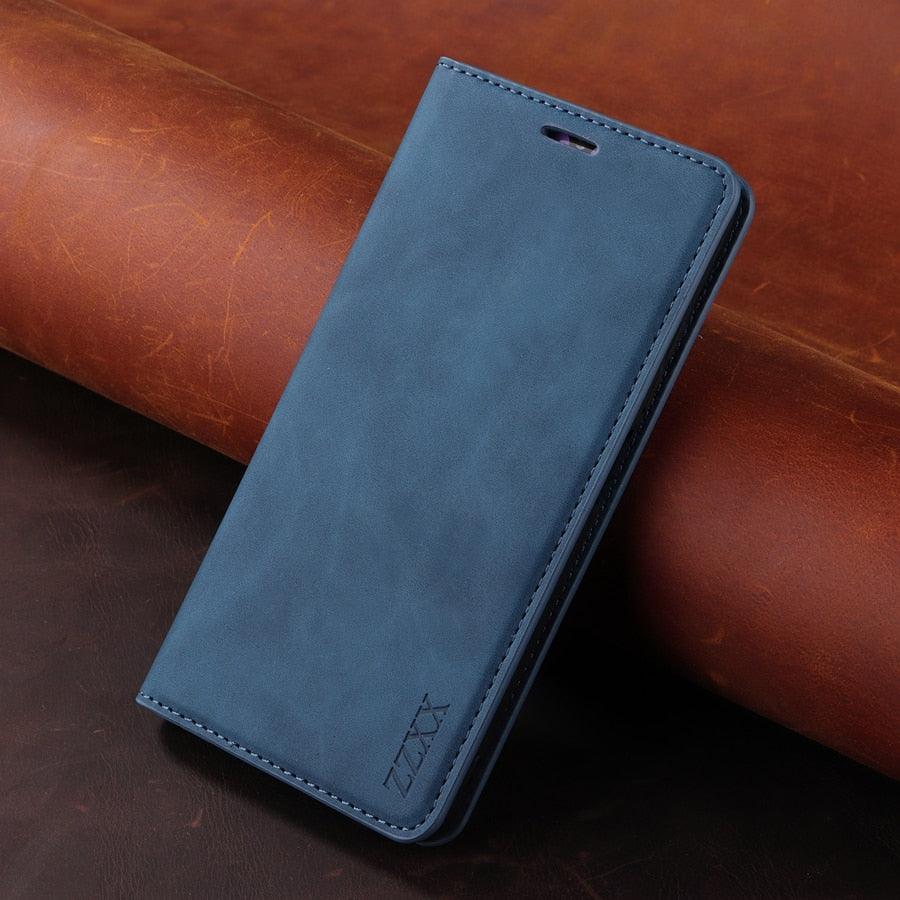 Wallet Flip Leather Case For Xiaomi Redmi 10 10C 9A 9C 9T Note 11 Pro 10S 10 Pro 9 Pro 8T 7 Poco F3 X3 X4 Pro M3 M4 Pro M5s 11T Leather Finish Inbuilt Stand & Pockets Wallet Style Flip Back Case Stevvex