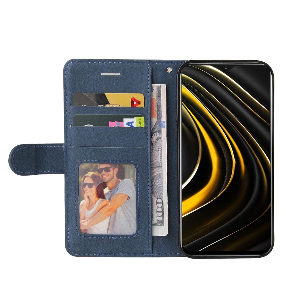 Wallet with Credit Card Holder Stand Women Men Leather Flip Case Folding Cover For Redmi 9T Case Leather Wallet Flip Cover Redmi 9T Phone Case For Xiaomi Redmi 9 T 9A 9C 8 8A 10 5G Note 10 11 Pro 11s 9s 10s Case Stevvex