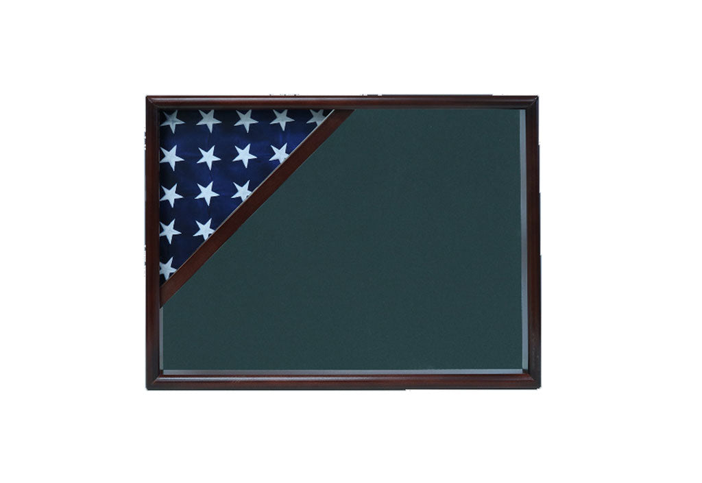 Shadow box for 3x5 flag, Walnut finish The Military Gift Store