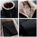 Warm Comfortable Men Winter Windproof Warm Thick Fleece Jacket Men Fashion Casual Coat Unique Design Warm Men's Jacket Men Autumn Outdoor Classic Soft Jacket For Hiking Fishing Travel Stevvex