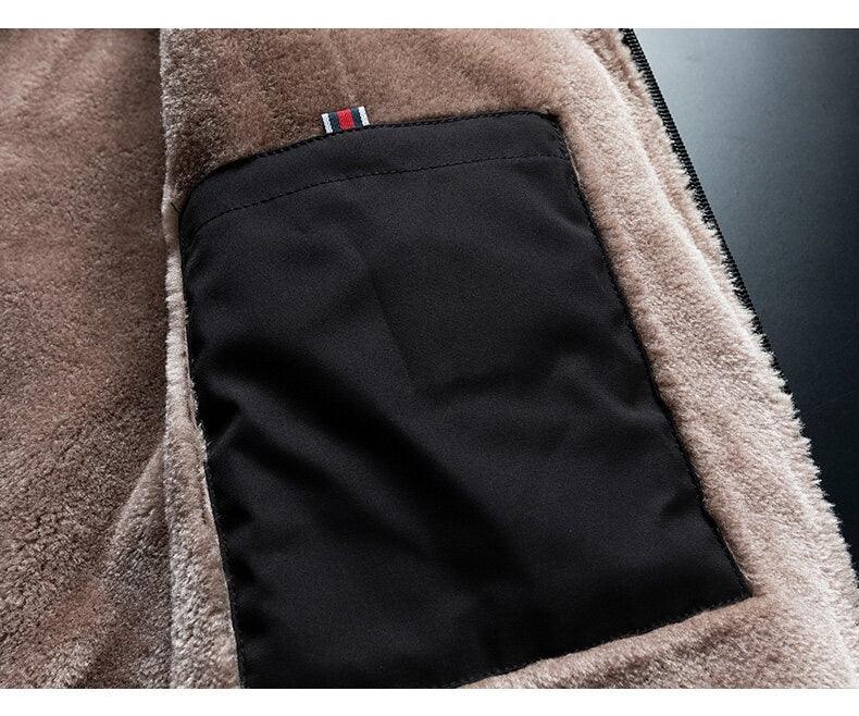 Warm Comfortable Men Winter Windproof Warm Thick Fleece Jacket Men Fashion Casual Coat Unique Design Warm Men's Jacket Men Autumn Outdoor Classic Soft Jacket For Hiking Fishing Travel Stevvex
