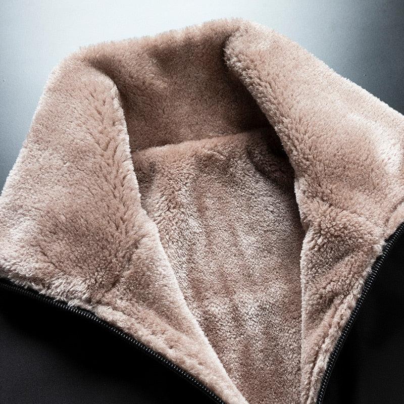 Warm Comfortable Men Winter Windproof Warm Thick Fleece Jacket Men Fashion Casual Coat Unique Design Warm Men's Jacket Men Autumn Outdoor Classic Soft Jacket For Hiking Fishing Travel Stevvex