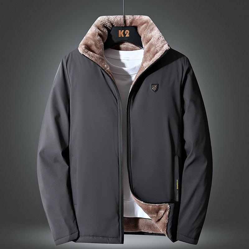 Warm Comfortable Men Winter Windproof Warm Thick Fleece Jacket Men Fashion Casual Coat Unique Design Warm Men's Jacket Men Autumn Outdoor Classic Soft Jacket For Hiking Fishing Travel Stevvex