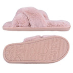 Warm Fluffy Slippers Women Faux Fur Slipper Indoor Floor Slides Flat Soft Furry House Warm Comfortable Fuzzy Furry Bedroom Slippers Indoor Cozy Memory Foam Anti-Slip Flip Flops Stevvex