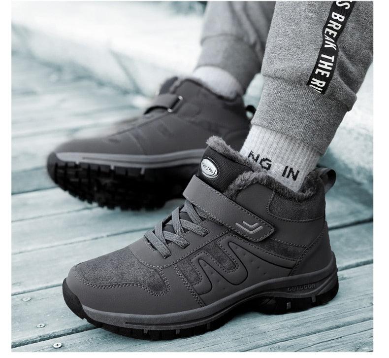 Warm Fur Men's Womens Boots Winter Comfortable Snow Casual Shoes Rubber Ankle Boots Fur Lined Warm Anti-slip Outdoor Work Shoes For Cold Weather Hiking Camping Stevvex