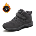Warm Fur Men's Womens Boots Winter Comfortable Snow Casual Shoes Rubber Ankle Boots Fur Lined Warm Anti-slip Outdoor Work Shoes For Cold Weather Hiking Camping Stevvex