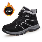 Warm Fur Men's Womens Boots Winter Comfortable Snow Casual Shoes Rubber Ankle Boots Fur Lined Warm Anti-slip Outdoor Work Shoes For Cold Weather Hiking Camping Stevvex