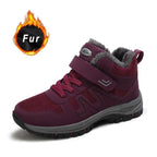 Warm Fur Men's Womens Boots Winter Comfortable Snow Casual Shoes Rubber Ankle Boots Fur Lined Warm Anti-slip Outdoor Work Shoes For Cold Weather Hiking Camping Stevvex