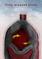 Warm Fur Men's Womens Boots Winter Comfortable Snow Casual Shoes Rubber Ankle Boots Fur Lined Warm Anti-slip Outdoor Work Shoes For Cold Weather Hiking Camping Stevvex