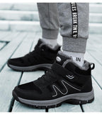 Warm Fur Men's Womens Boots Winter Comfortable Snow Casual Shoes Rubber Ankle Boots Fur Lined Warm Anti-slip Outdoor Work Shoes For Cold Weather Hiking Camping Stevvex