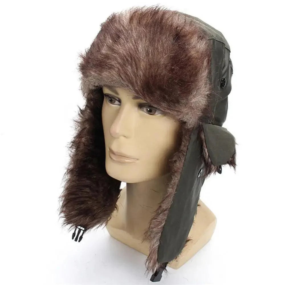 Warm Hat Ear Flaps Cool New Fashion Full Covered Soft And Comfortable Windproof Outdoor Caps For Men Stevvex