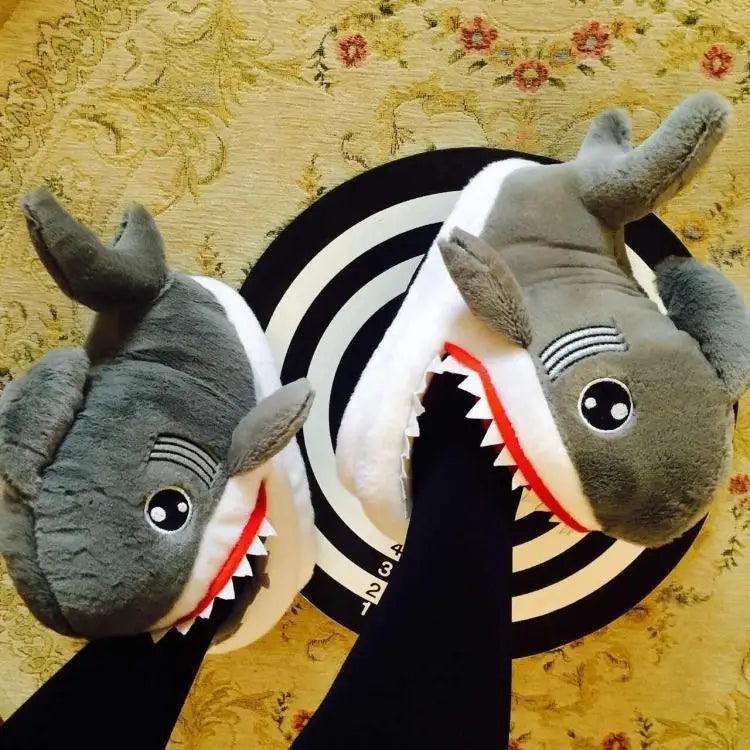 Warm Shark Womens Home Slippers Fashion Plush Winter Funny Elegant Women Slippers Stevvex