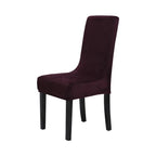 Washable Elastic Seat Parsons Chair Covers Thick Chair Cover Washable Elastic Winter Warm Chair Protector Case Kitchen Restaurant  Washable Spandex Kitchen Chair Covers for Dining Room Christmas Decoration Holiday Party