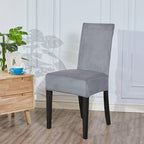 Washable Elastic Seat Parsons Chair Covers Thick Chair Cover Washable Elastic Winter Warm Chair Protector Case Kitchen Restaurant  Washable Spandex Kitchen Chair Covers for Dining Room Christmas Decoration Holiday Party