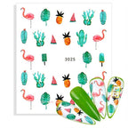 Water Decals Nail Tattoo Wolf Animal 3D Embossed Nail Sticker Flower Adhesive Manicure Slider Nail Art Tips Curve Graffiti Nail Design for Acrylic Nail Supplies Designer Nail Decorations for Women Girls Kids 3D Nail Art Stickers Decals